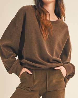 Brown Corduroy Top