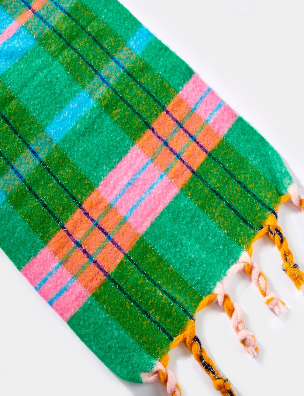 fringe check scarf