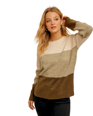 color block sweater