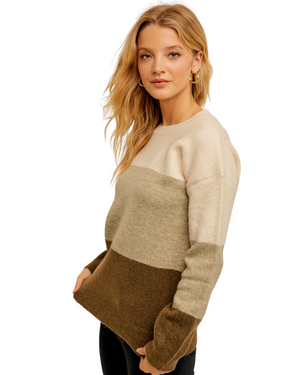 color block sweater