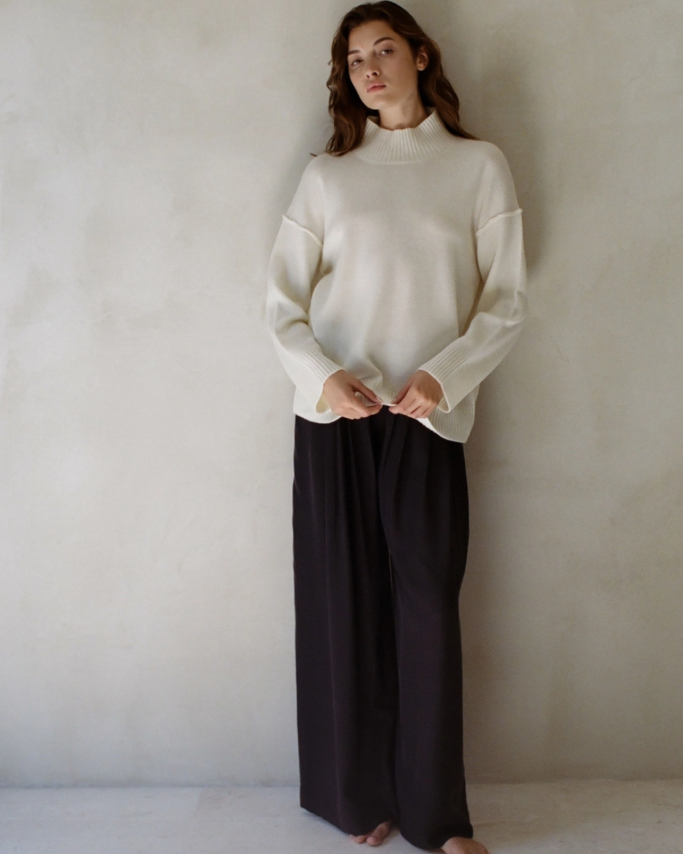 cream cashmere sweater