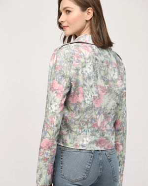 floral moto jacket