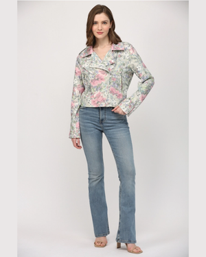 floral moto jacket