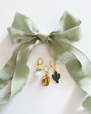 green lace shoe charm