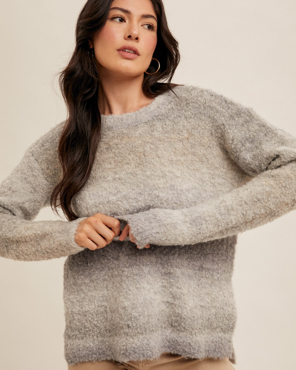 grey ombre sweater