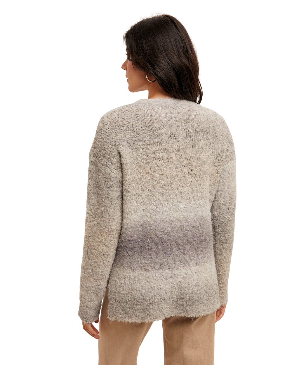 grey ombre sweater back