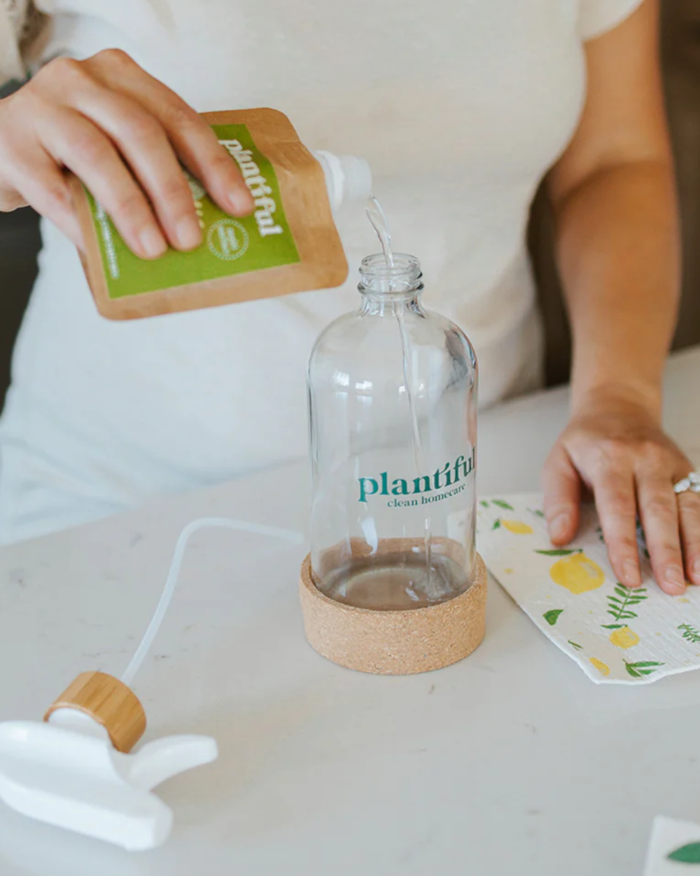 concentrate into bottle