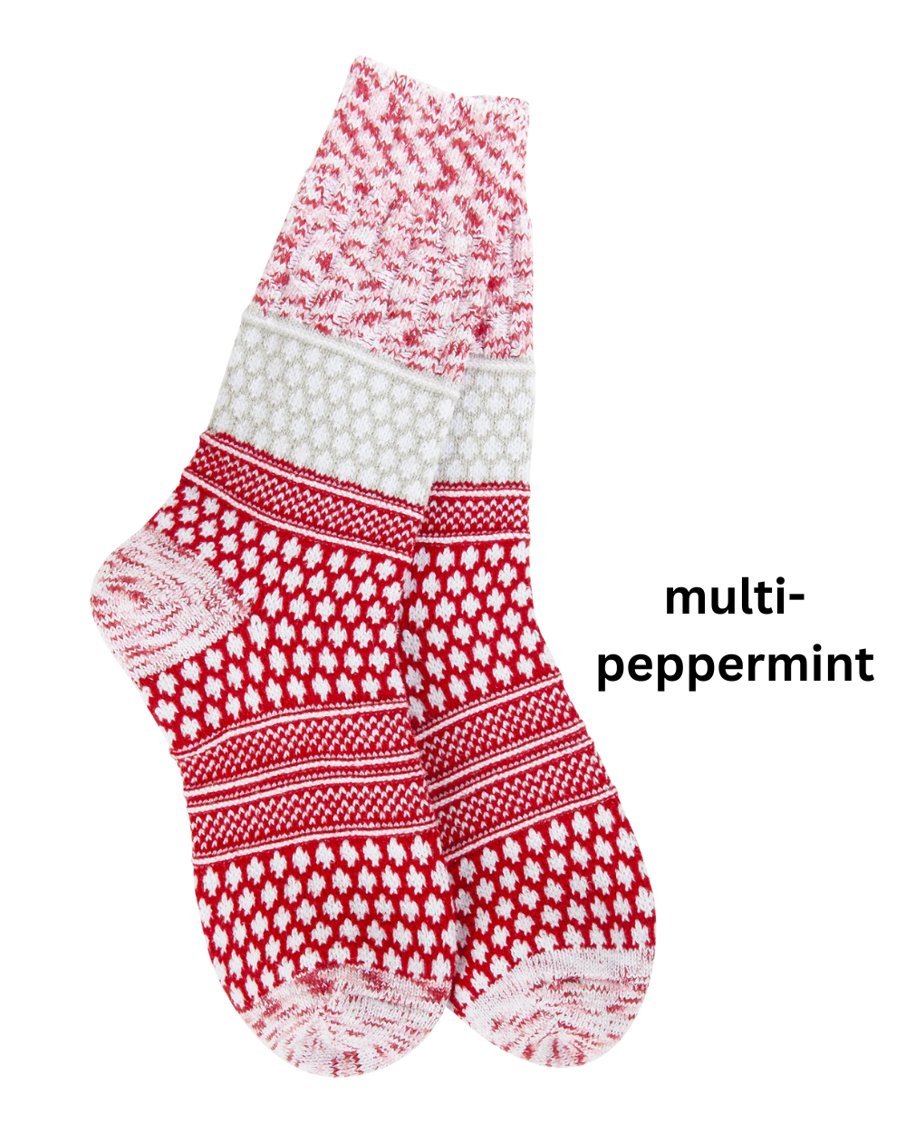 peppermint crew socks