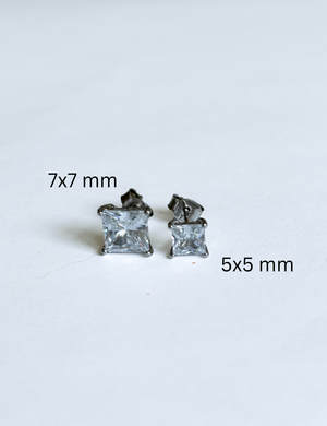 CZ Large SQ Studs
