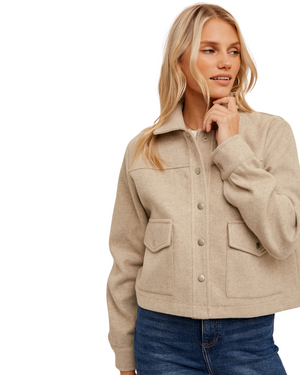 oatmeal crop jacket