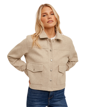 oatmeal crop jacket