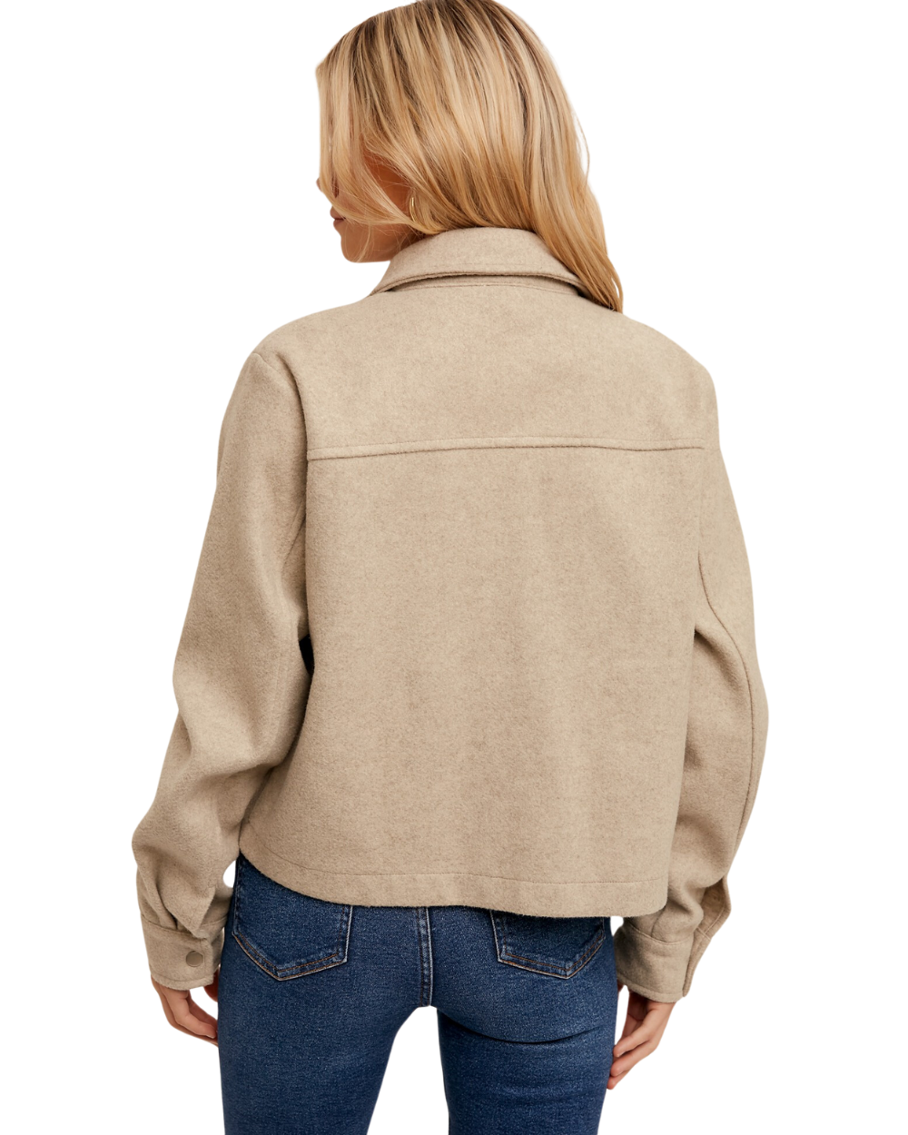 oatmeal crop jacket