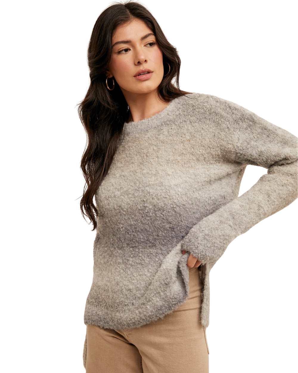 grey ombre sweater