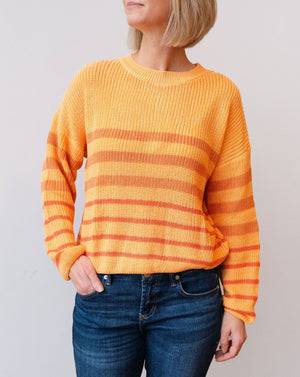 orange stripe sweater