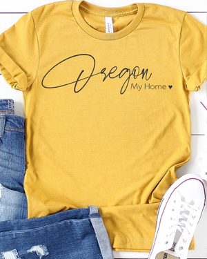 mustard oregon tee