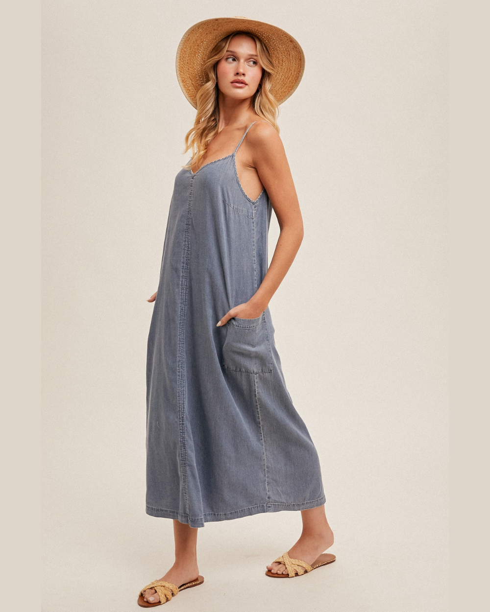 Overall Midi Dress