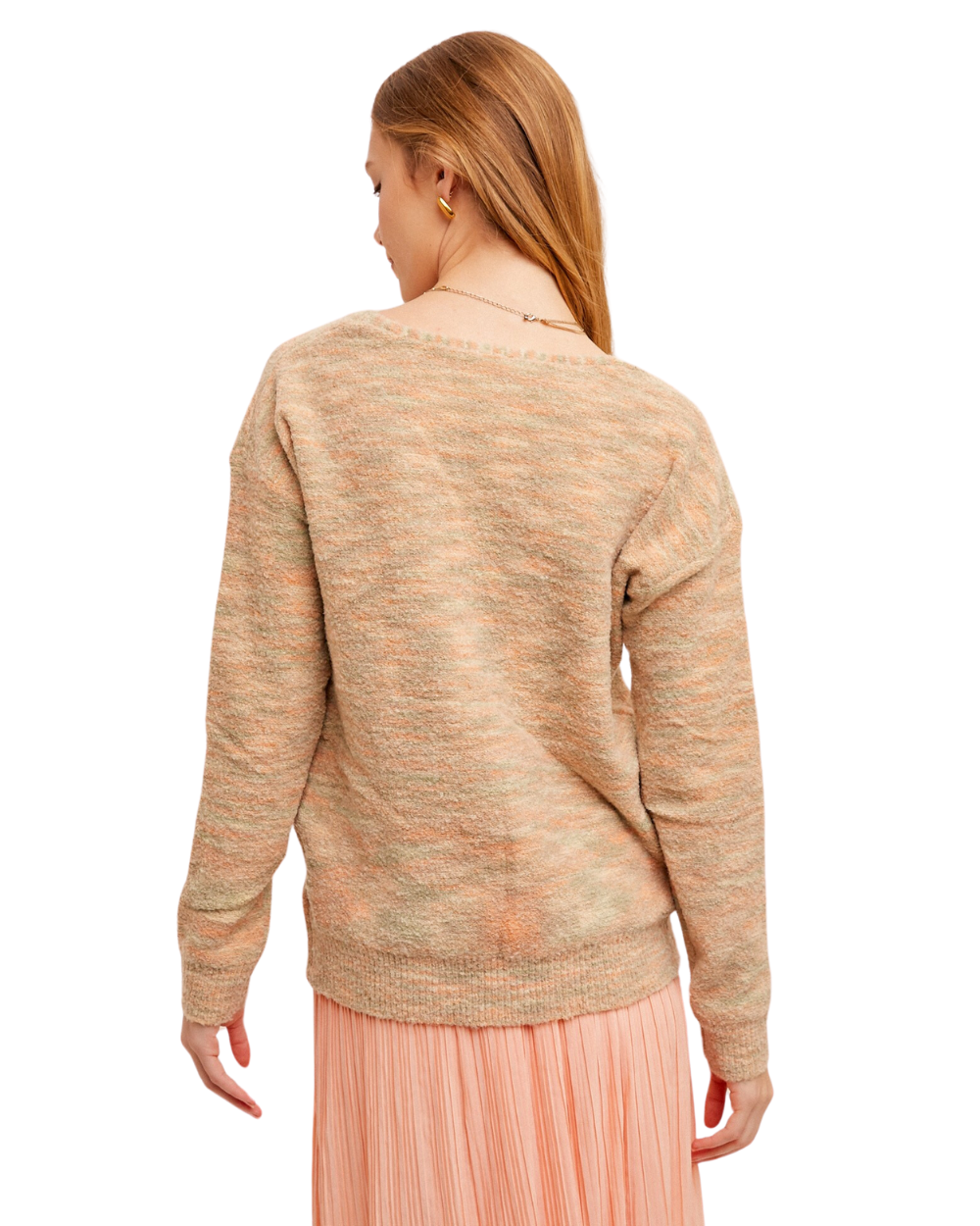 peach cozy sweater