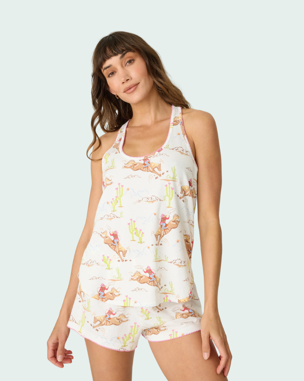 playful western tank