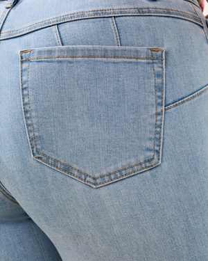 sophia crop microflare jeans pocket