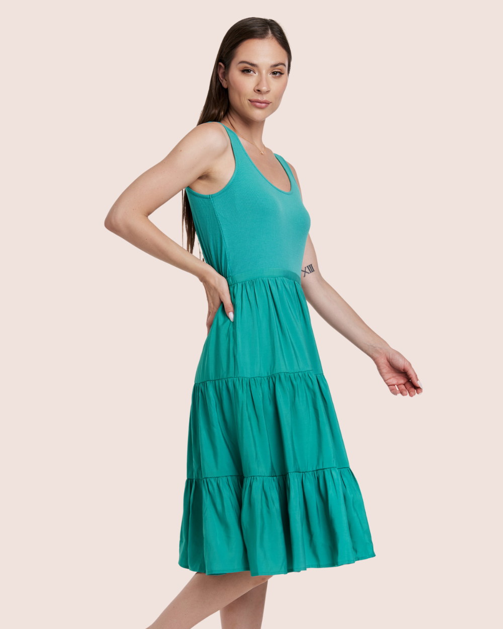 portia dress teal 