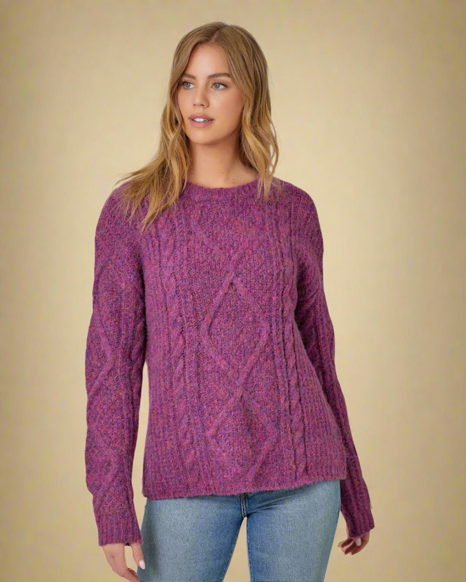 Cable Knit Sweater - 2 Colors