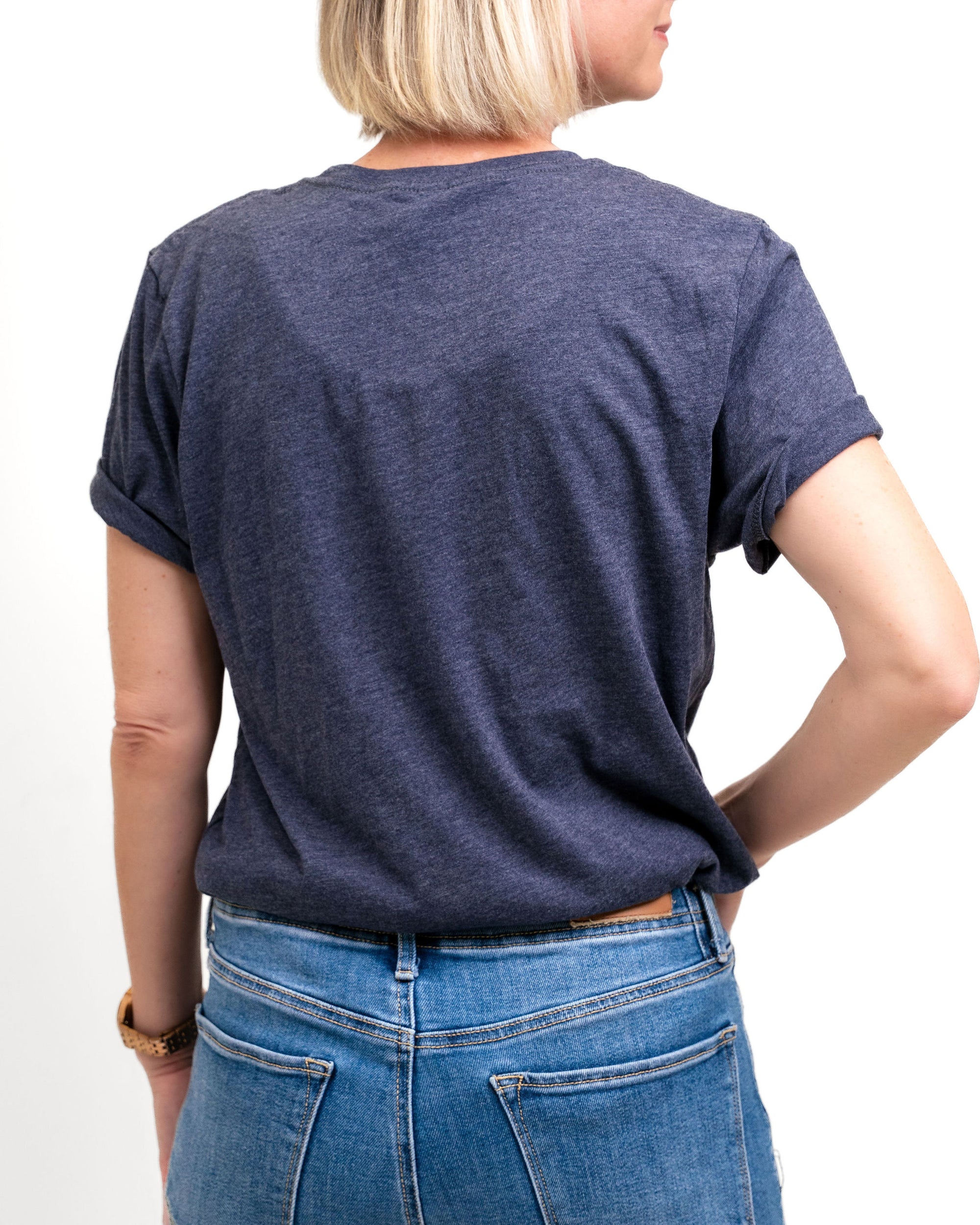 redmond unisex navy tee back
