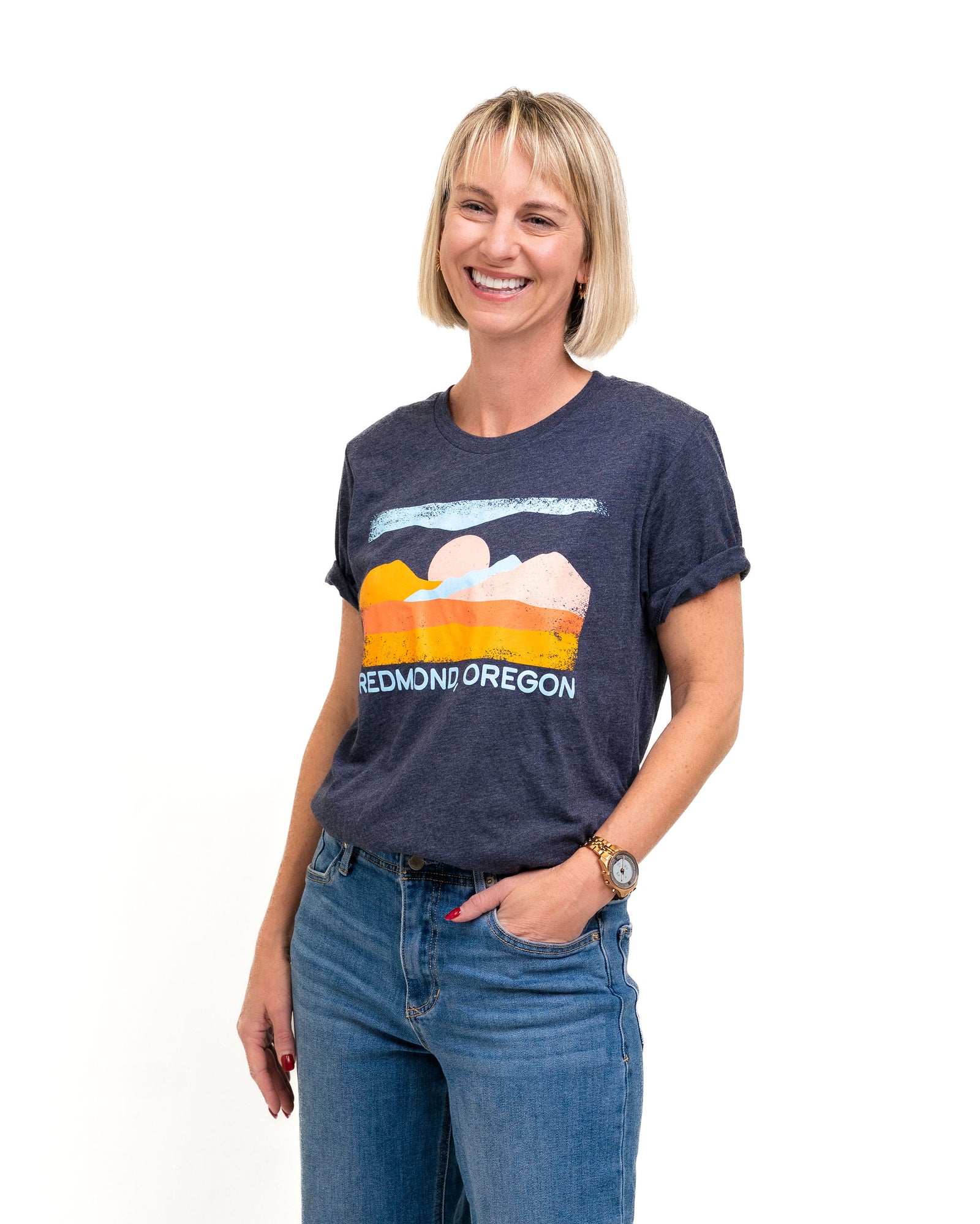 redmond unisex navy tee