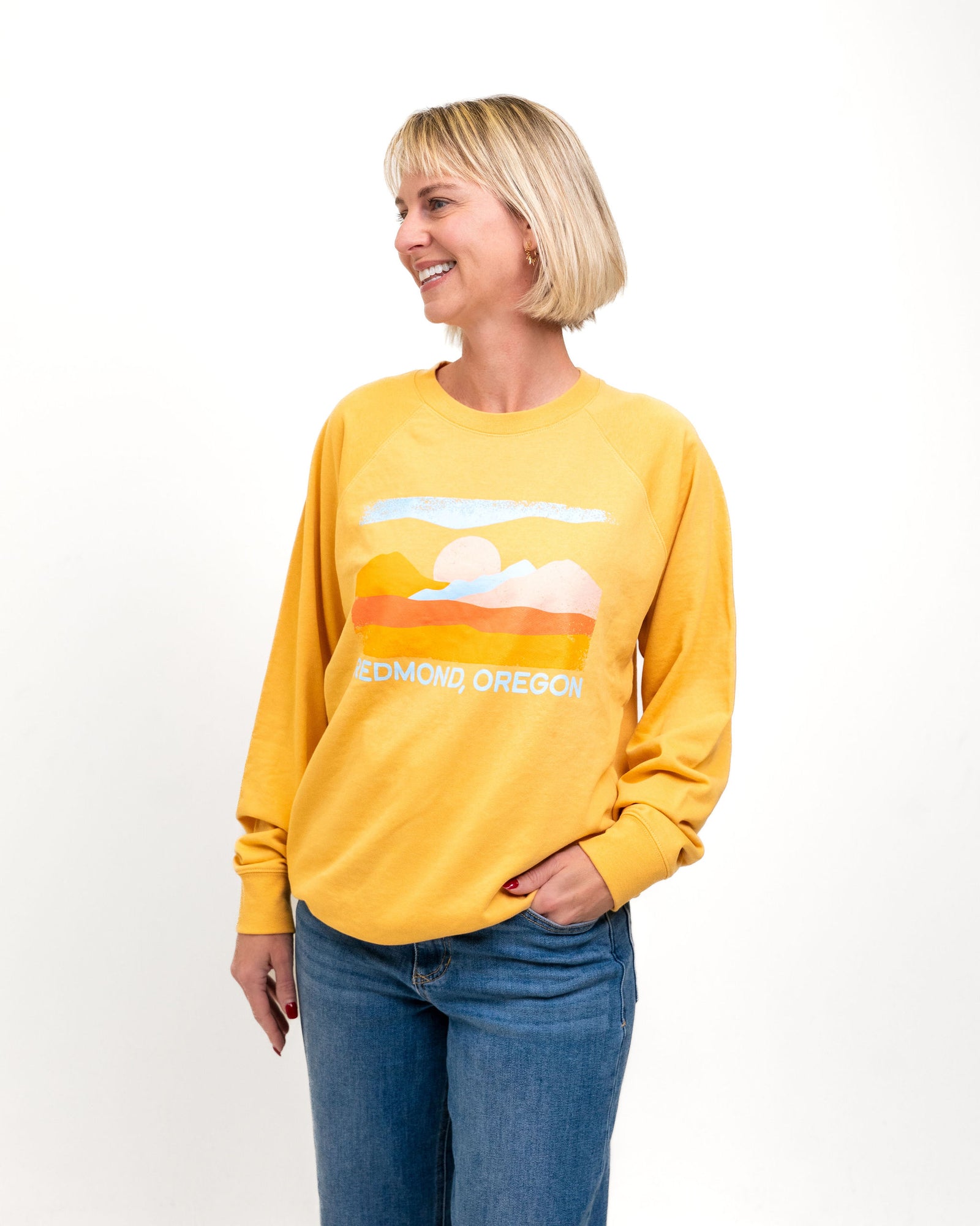 yellow redmond sweatshirt