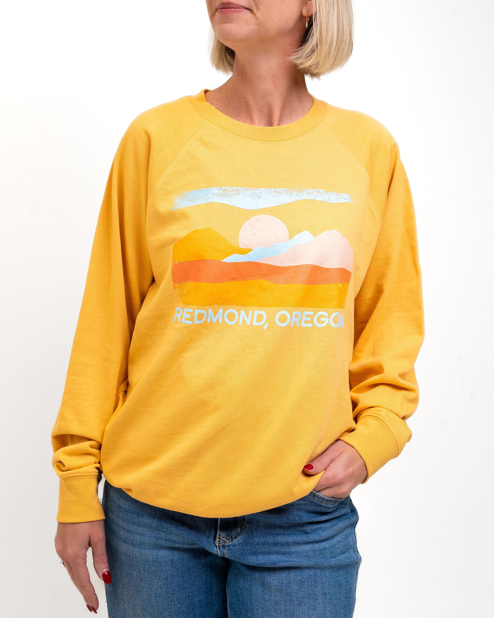 yellow redmond sweatshirt