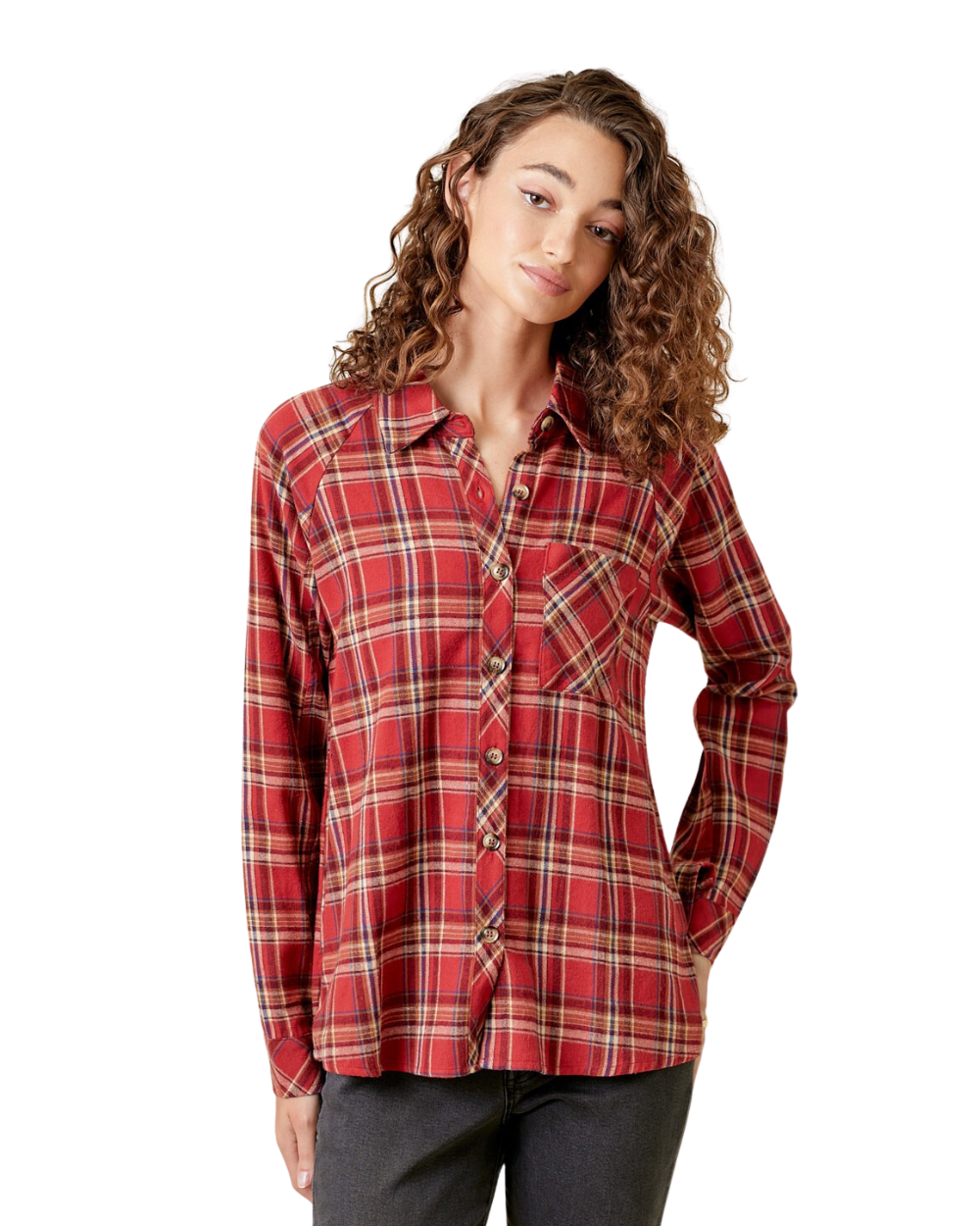 Plaid Raglan Shirt