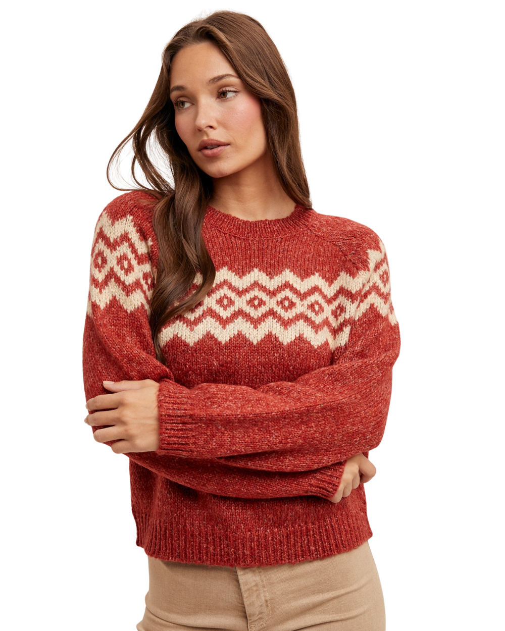 red sweater