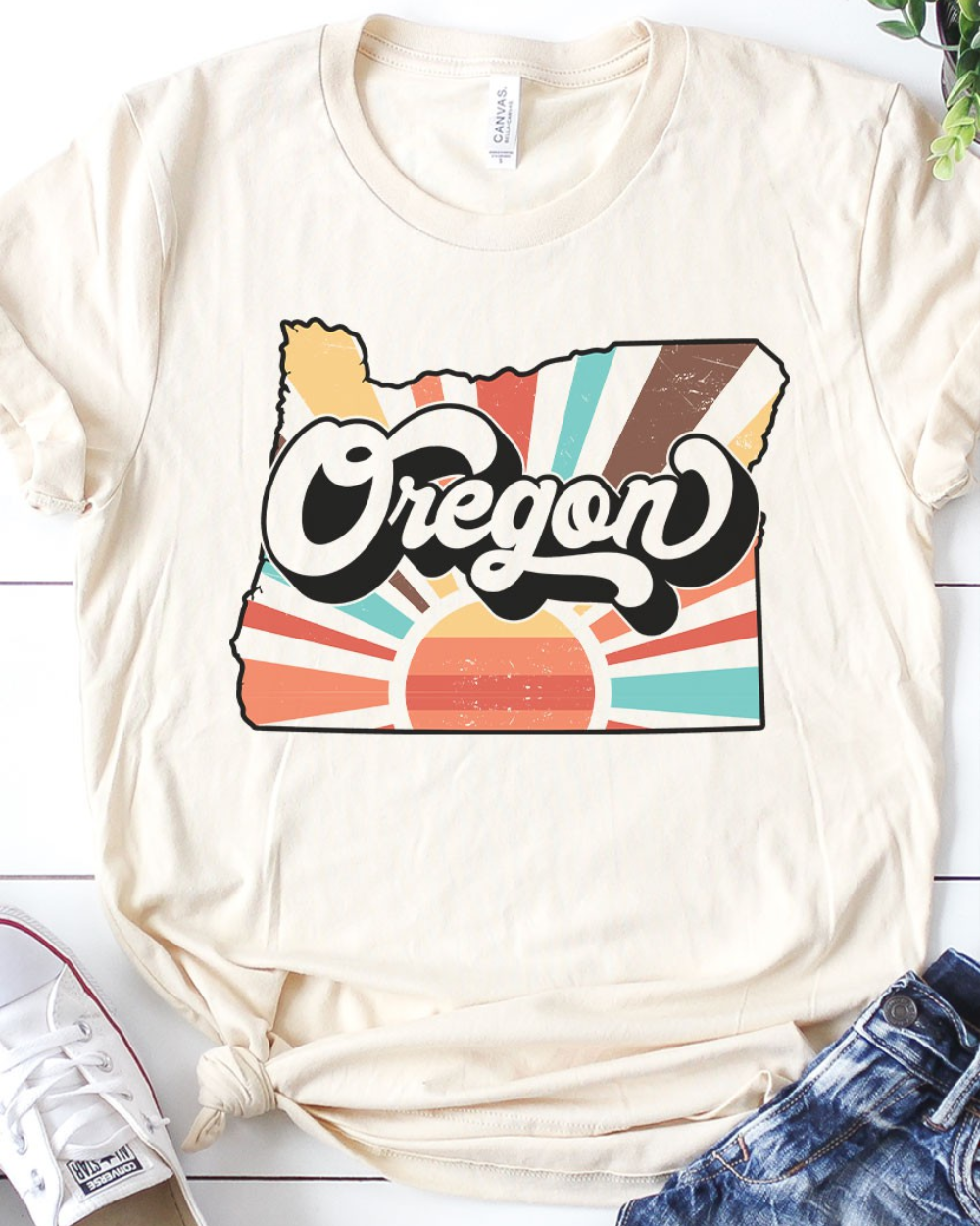 retro oregon tee