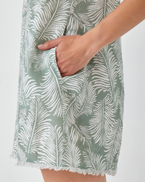 sage print dress