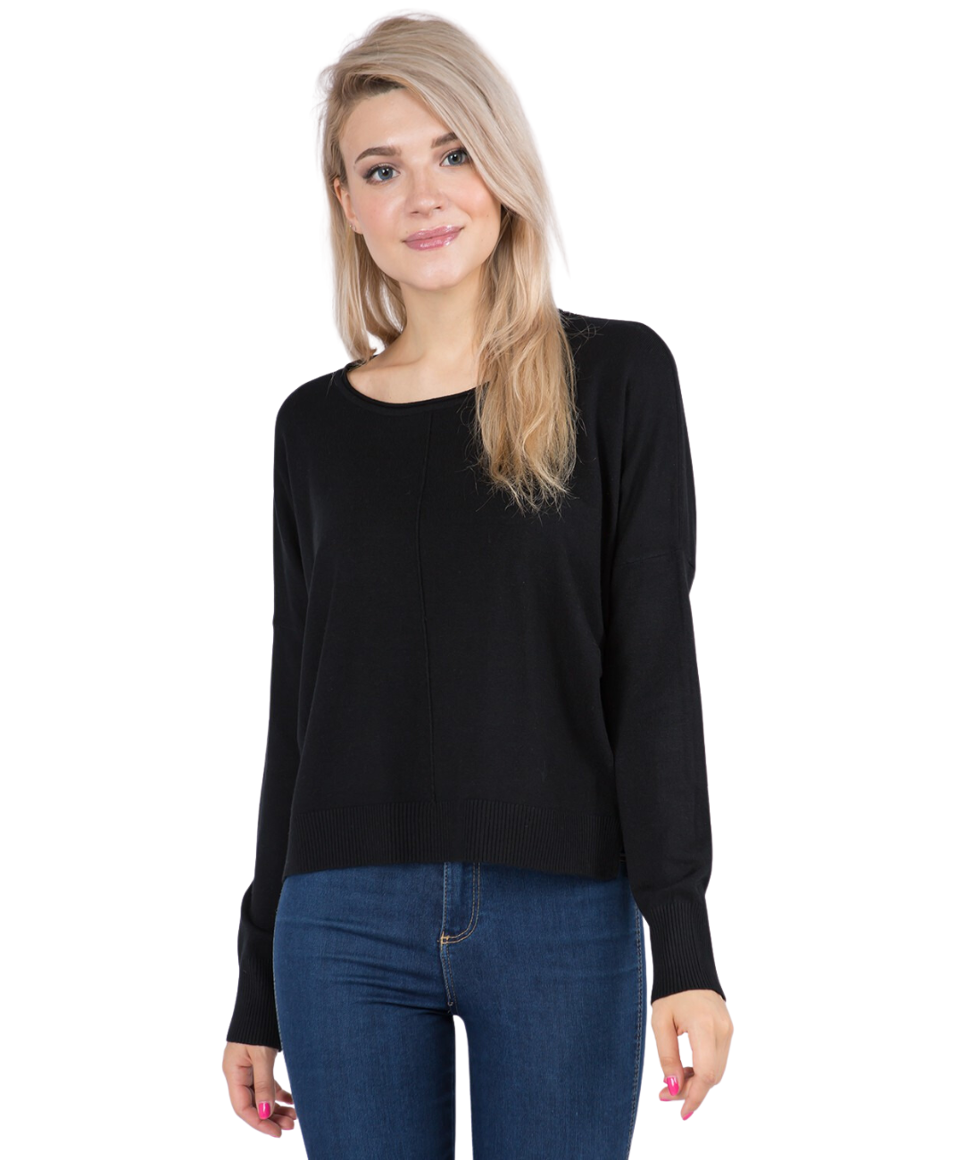 black seam sweater