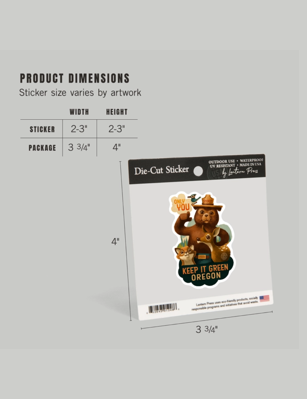 Smokey The Bear Sticker