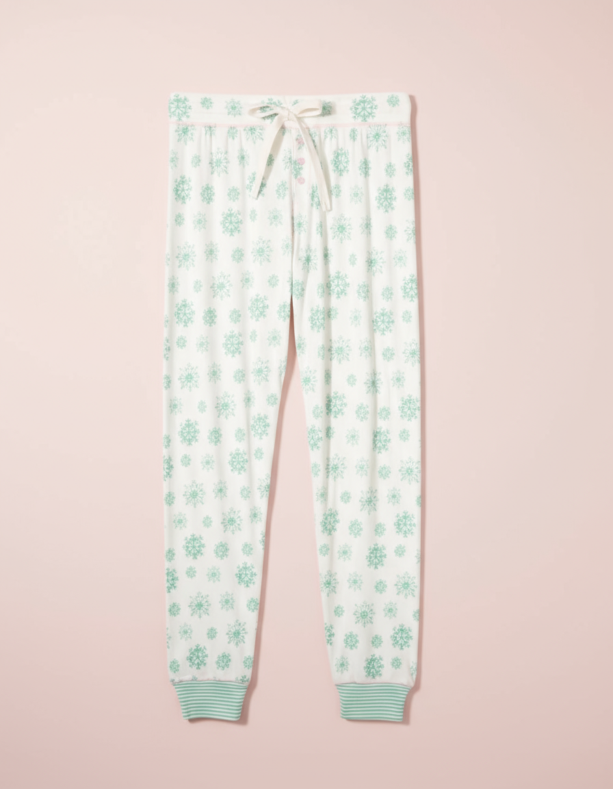 holiday snowflake jogger pajamas