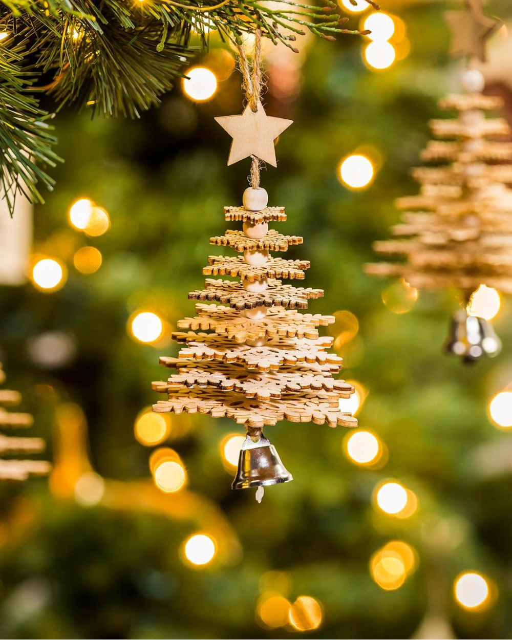 wood tree ornament