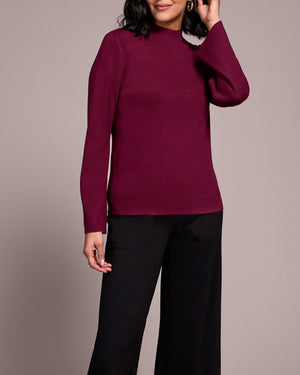 Wine funnel neck sweater