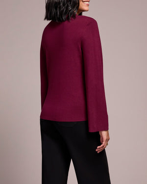 Wine funnel neck sweater