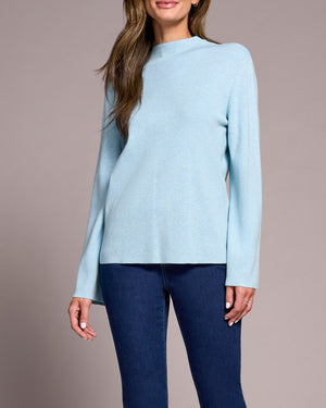 aqua funnel neck sweater