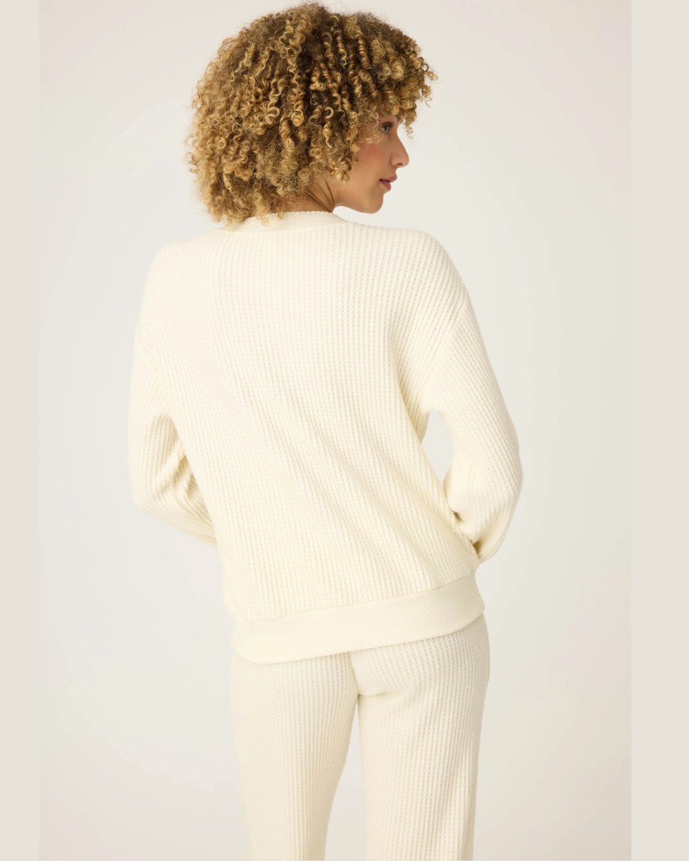 cream waffle pajamas