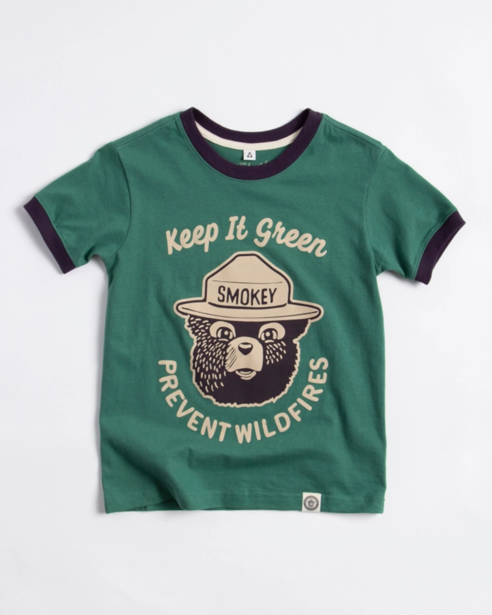 youth green smokey tee
