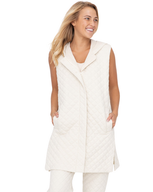 ivory quilted vest