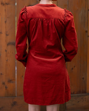 rusty red dress