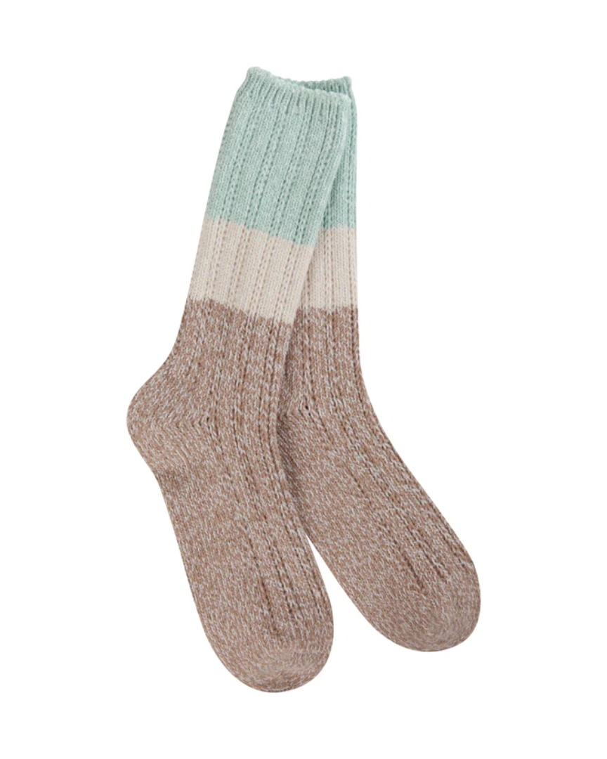 mint pointelle crew socks